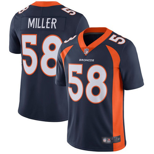 Men Denver Broncos 58 Von Miller Navy Blue Alternate Vapor Untouchable Limited Player Football NFL Jersey